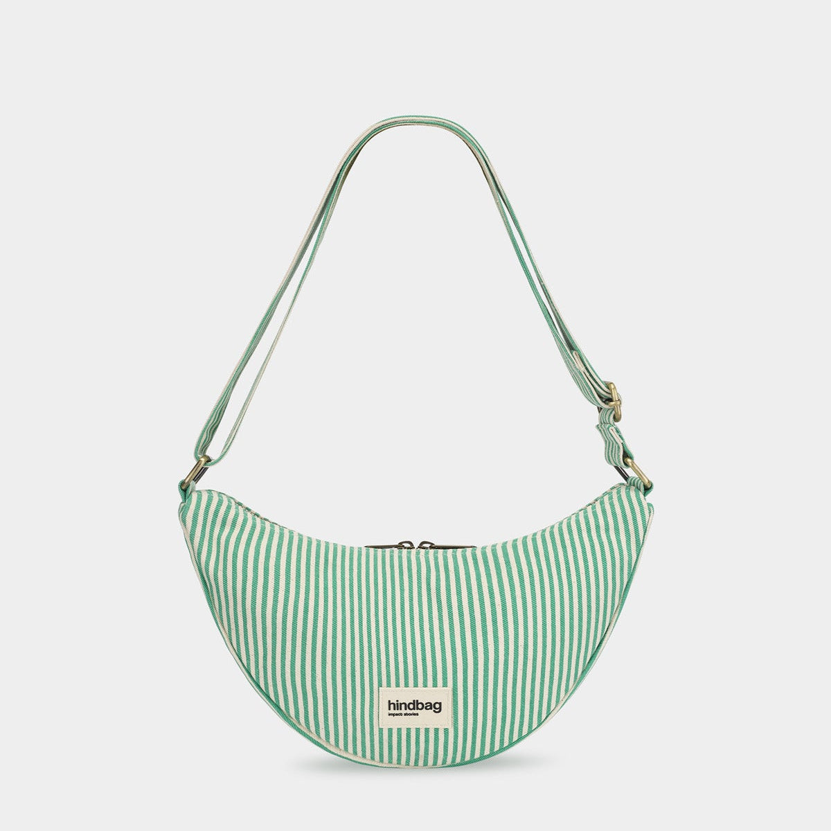 Sac banane Andrea - Rayures Fines Vert