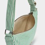Sac banane Andrea - Rayures Fines Vert