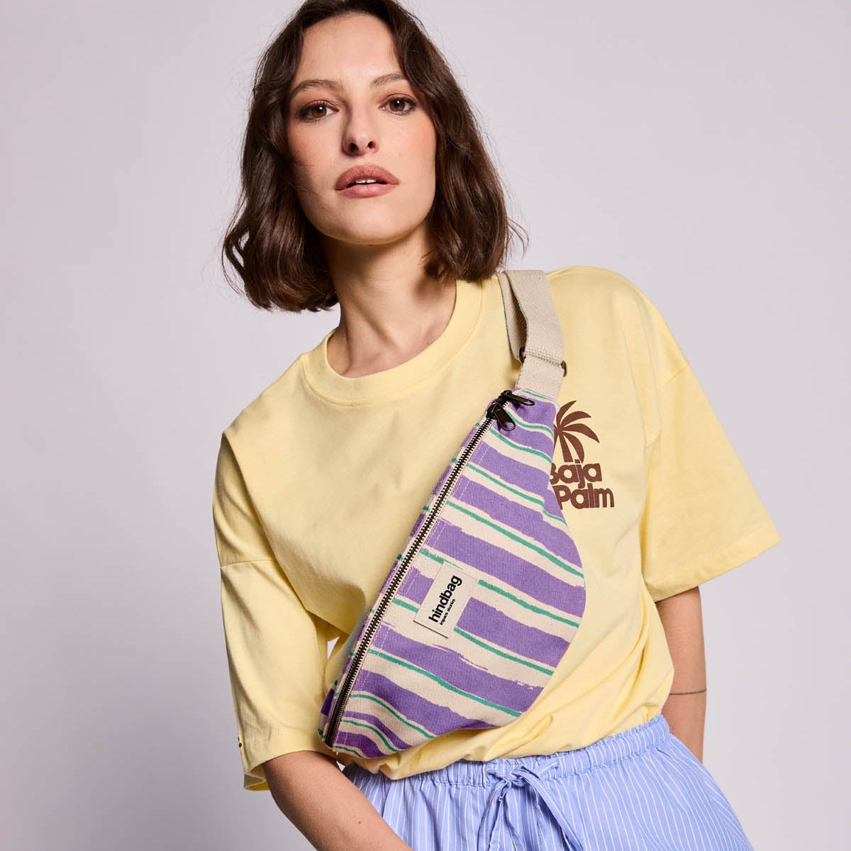 Banane Olivia - Rayures Larges Violet