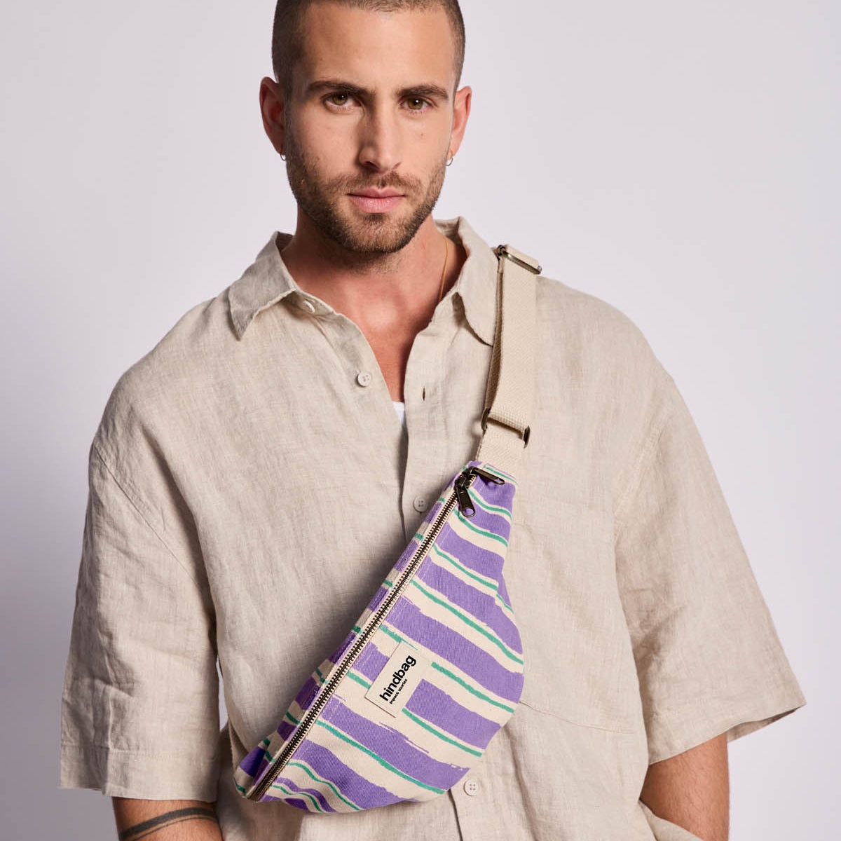 Banane Olivia - Rayures Larges Violet