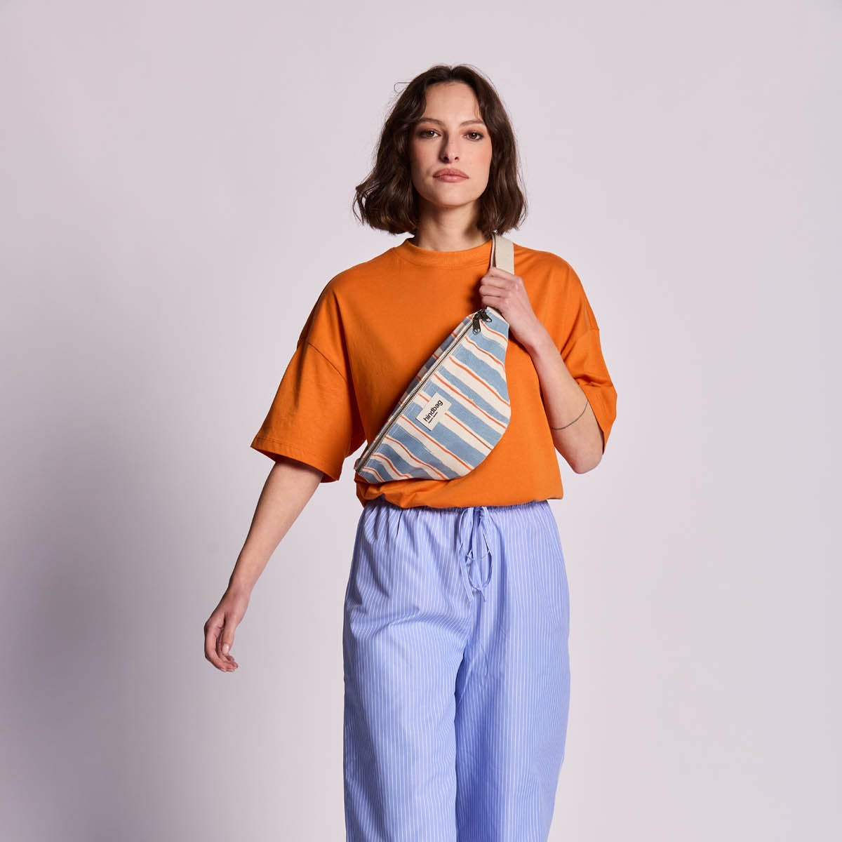 Banane Olivia - Rayures Larges Bleu
