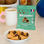 Mini cônes fourrés au chocolat noisette - 100g x15 Bitecone