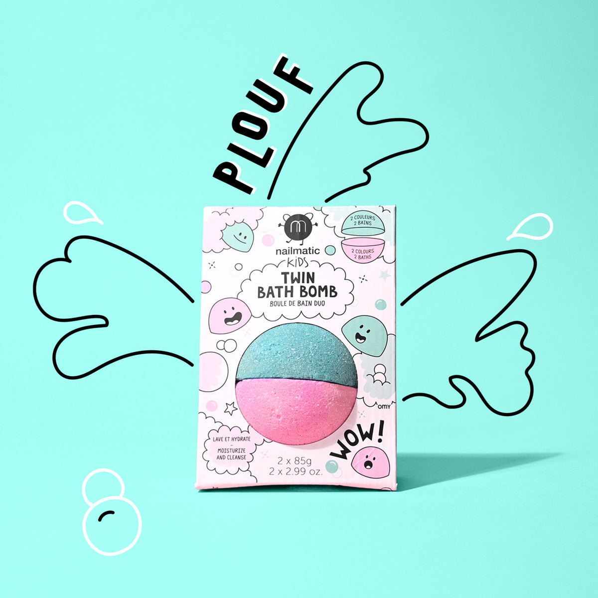Boule de Bain Duo - Rose & Vert Lagon