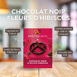 Bretzel - Chocolat noir fleurs d'hibiscus