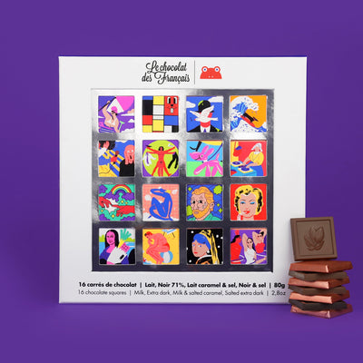 Coffret 16 carrés de chocolat bio