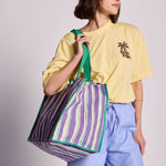 Sac Cabas Claude - Rayures Larges Violet