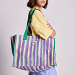 Sac Cabas Claude - Rayures Larges Violet