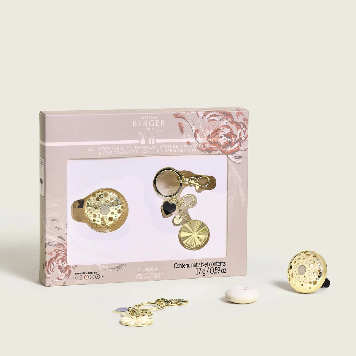 Coffret Les Petits Trésors - Ophelia Voiture & Porte clefs Or