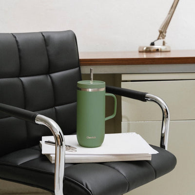 Mug isotherme inox 600ml - Matt Kaki avec anse
