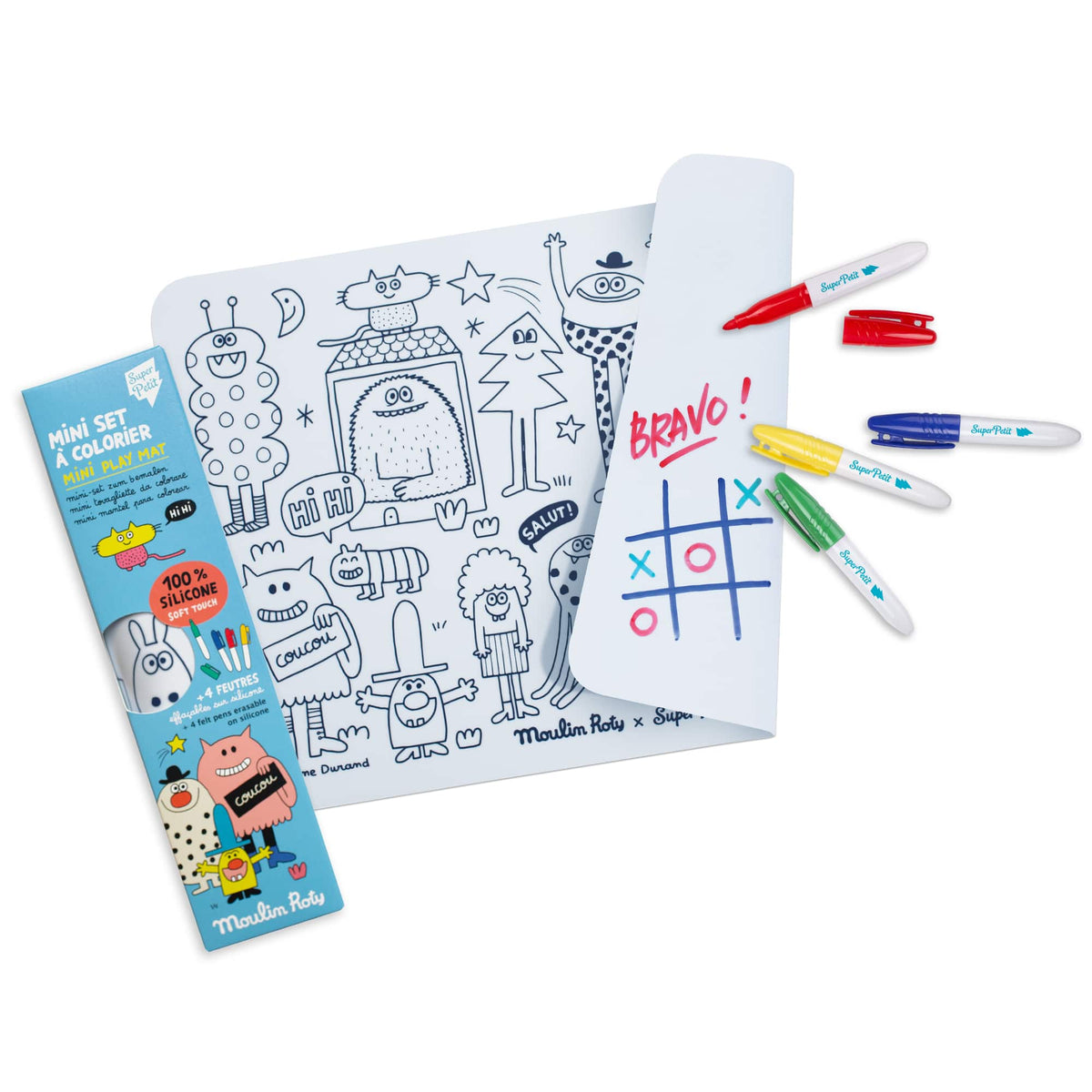 Mini coloriage effaçable et réutilisable - Les schmouks
