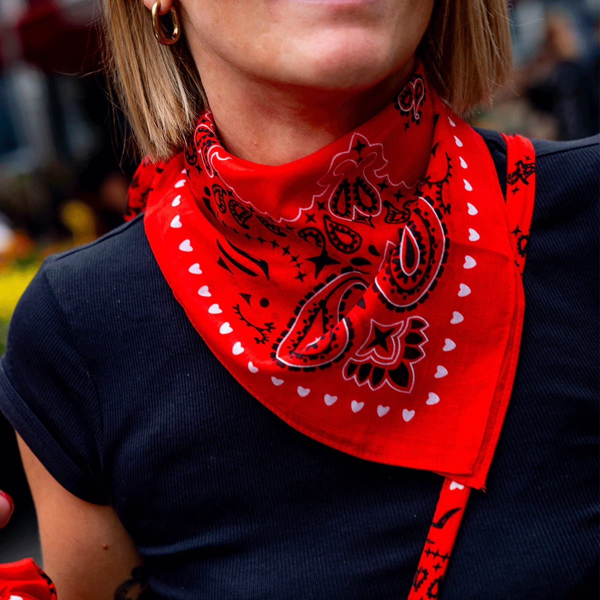 Petit foulard - bandana rouge