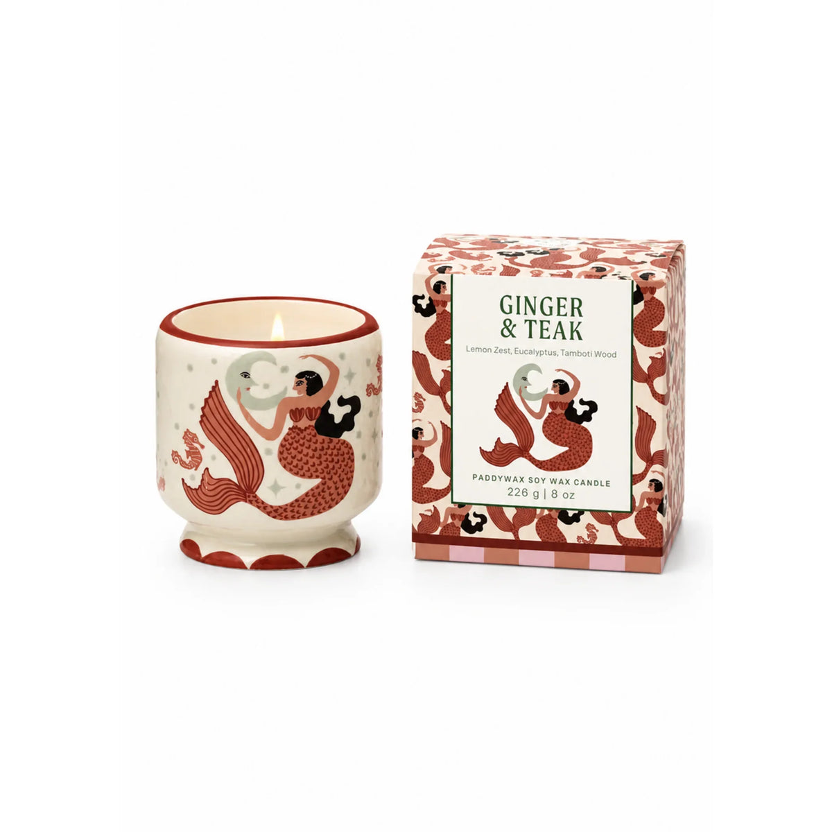 Bougie en céramique A Dopo Mermaid & Moon 226 g – Gingembre & Teck
