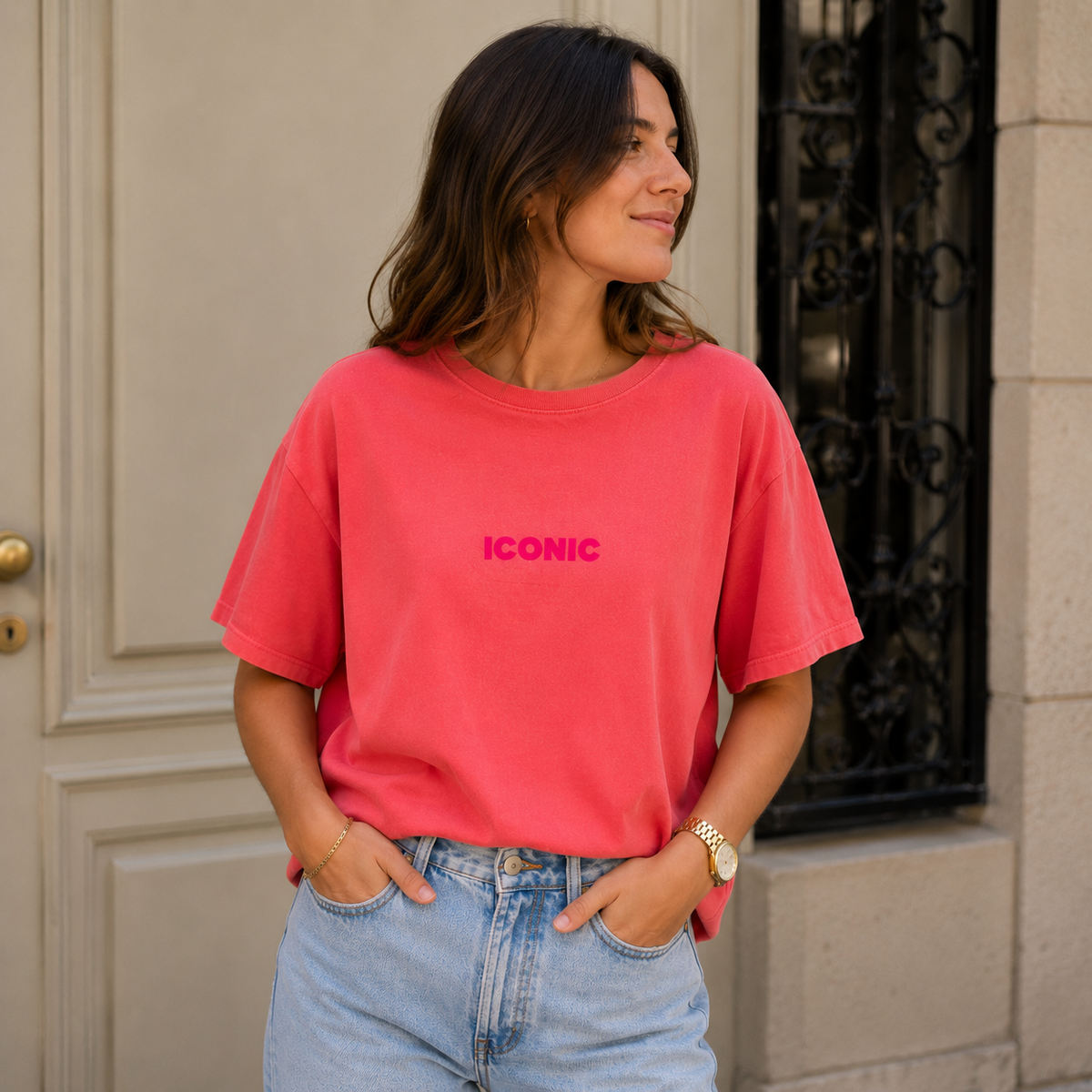 T-shirt Iconic - Corail