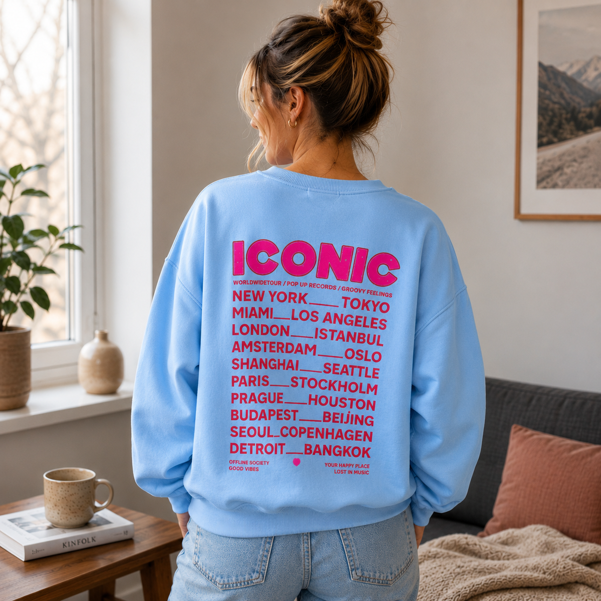 Sweat Iconic bleu clair