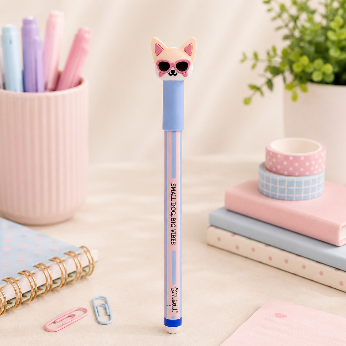 Stylo effaçable Bo-Bo Chihuahua – Petit chien, grand monde !