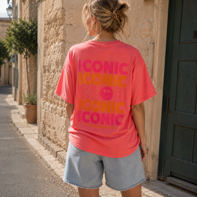 T-shirt Iconic Club - Corail