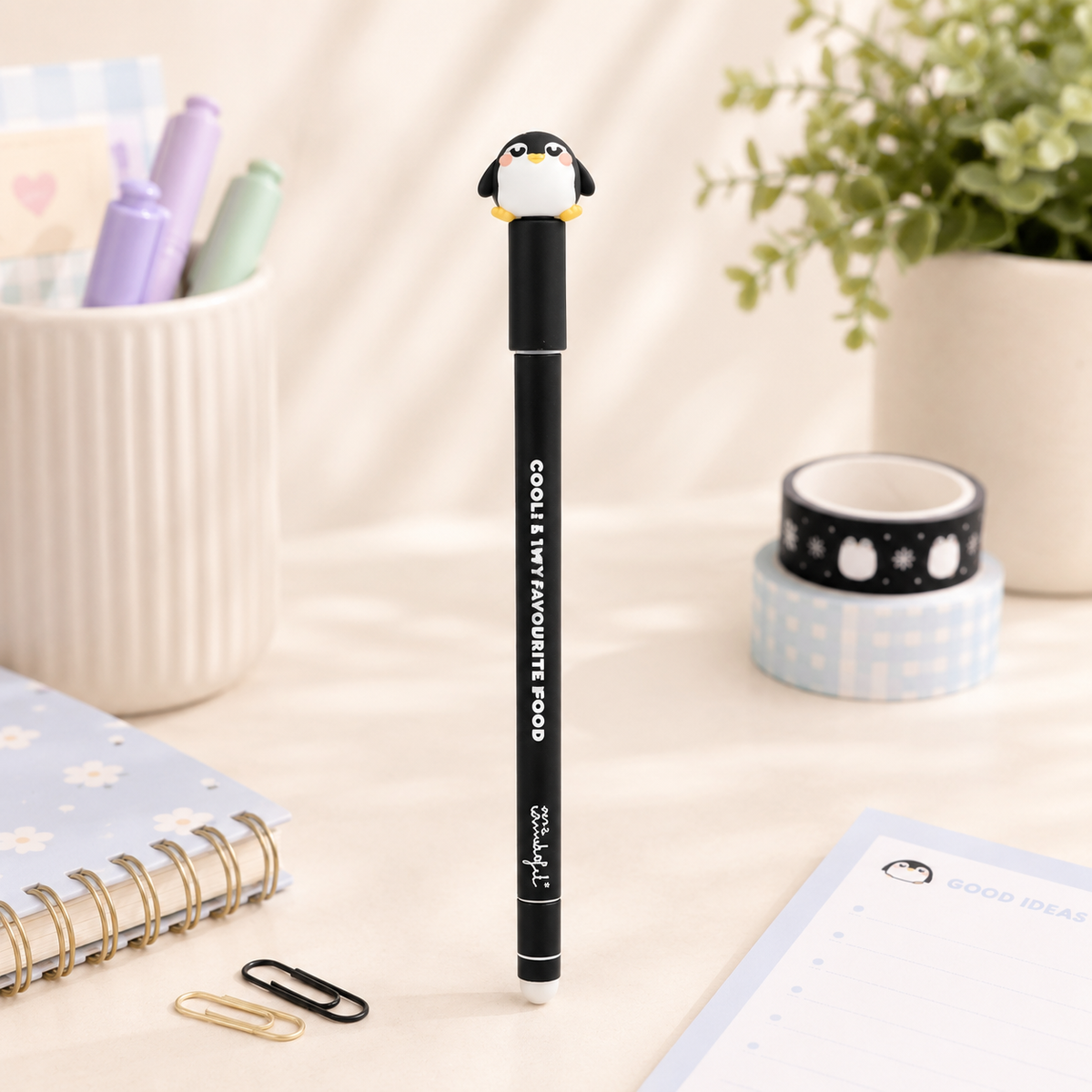 Stylo effaçable Bo-Bo Pingouin – Le cool, c'est mon état d'esprit préféré