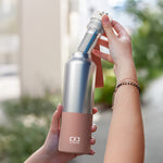 La bouteille isotherme - silver pink moka