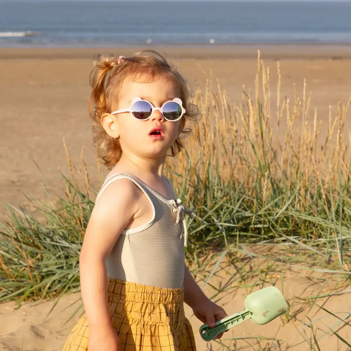 Lunettes de Soleil Enfant Ourson - Rose Pâle