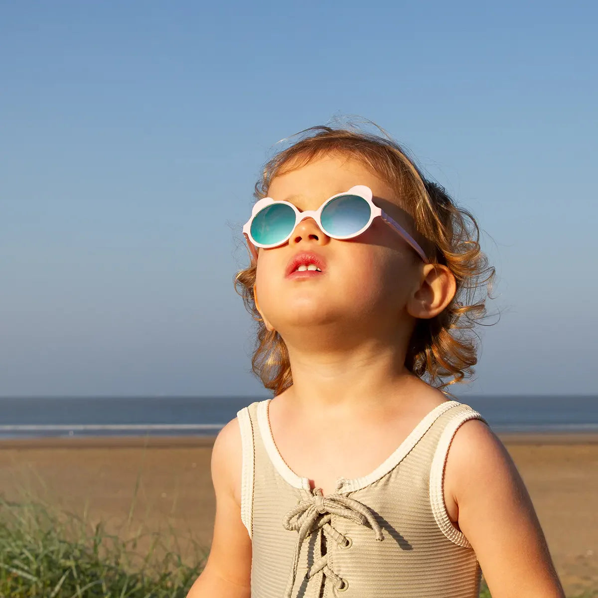 Lunettes de Soleil Enfant Ourson - Rose Pâle