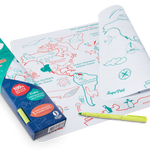 Coloriage effaçable et réutilisable - Mon 1er planisphere