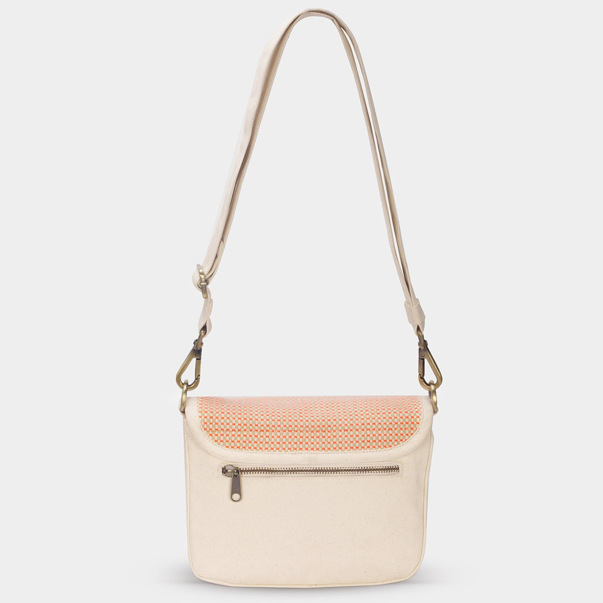 Sac bandoulière Margault - Tressage corail