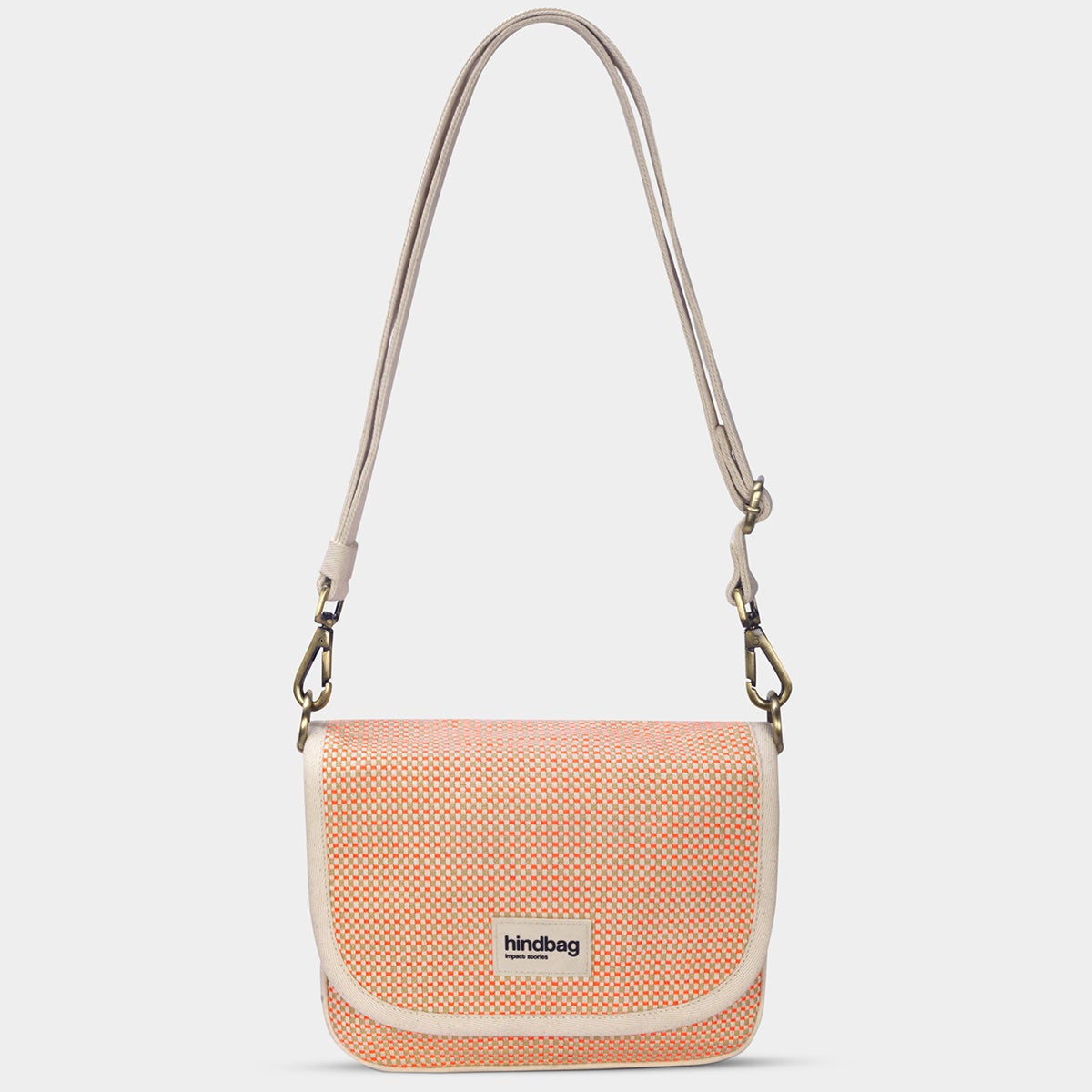 Sac bandoulière Margault - Tressage corail
