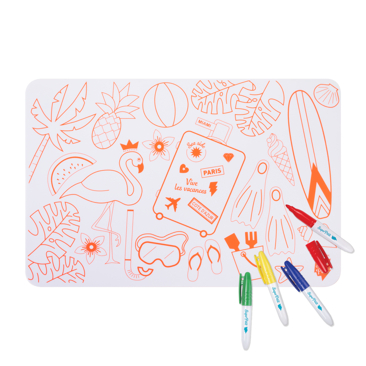 Coloriage effaçable et réutilisable - Paradise