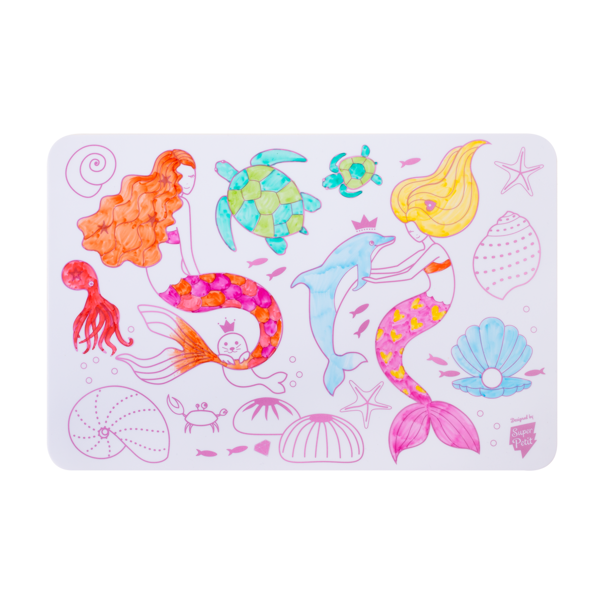 Coloriage effaçable et réutilisable -Sirene