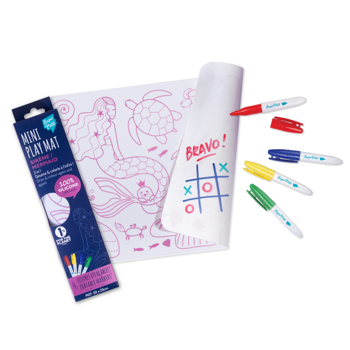 Coloriage effaçable et réutilisable -Sirene
