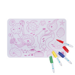 Coloriage effaçable et réutilisable -Sirene