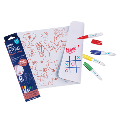 Coloriage effaçable et réutilisable - Poney Club