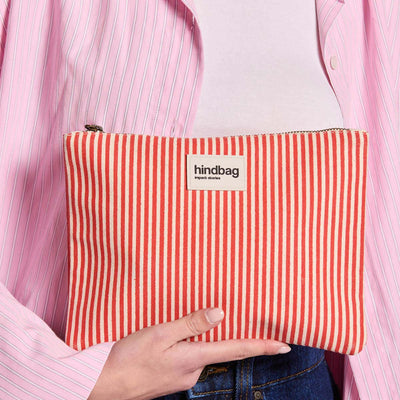 Pochette Ema -  Rayures Fines Rouge