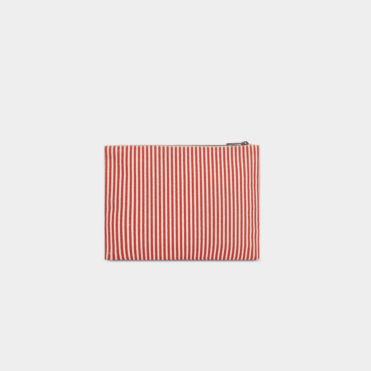 Pochette Ema -  Rayures Fines Rouge