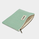 Pochette Ema -  Rayures Fines Vert