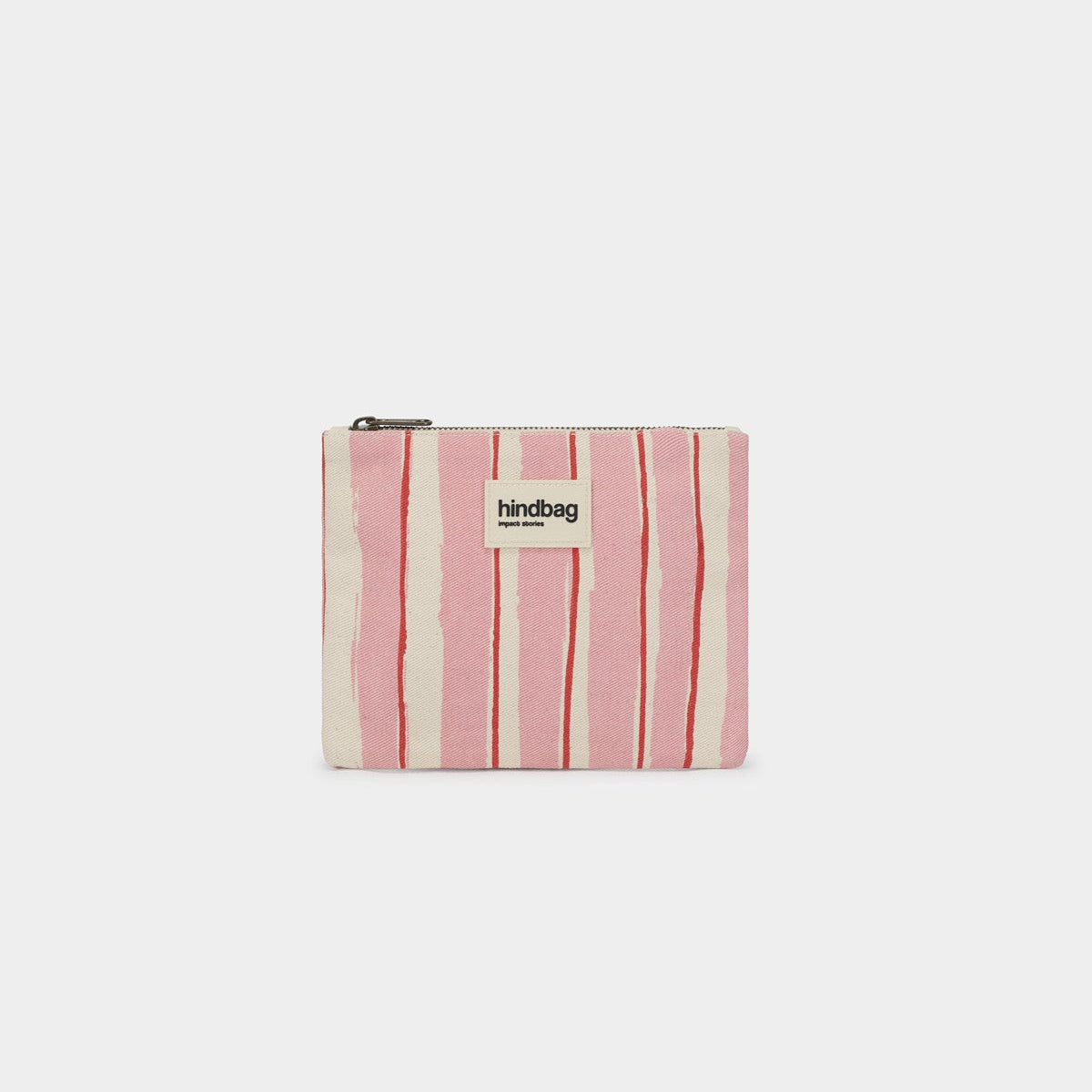 Pochette Lou - Rayures Larges Rose