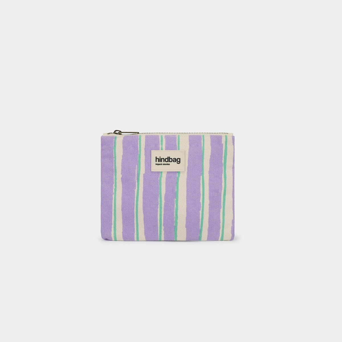 Pochette Lou - Rayures Larges Violet