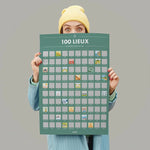 Poster à Gratter - 100 Lieux à Visiter dans sa Vie