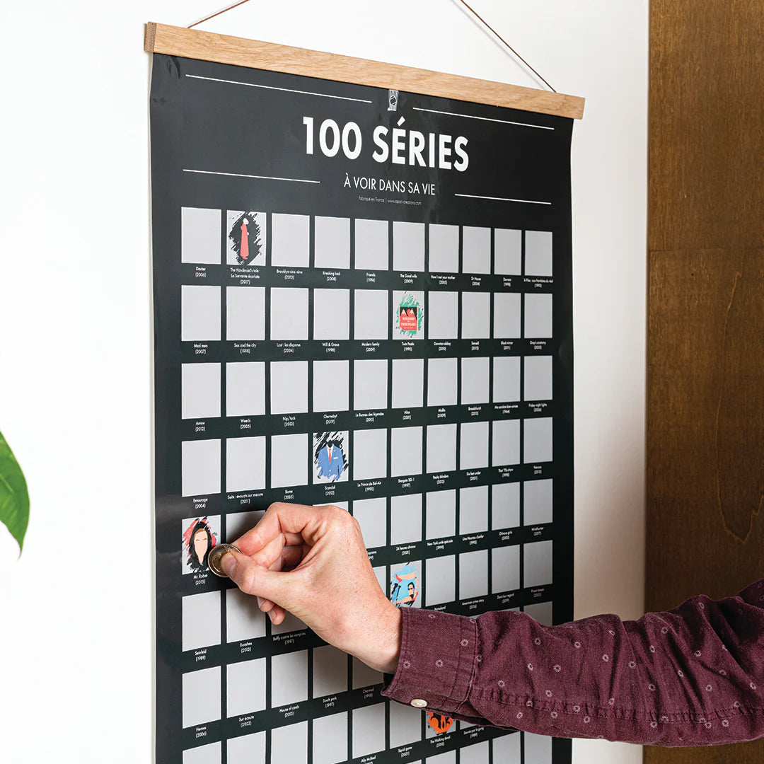 Poster à Gratter - 100 Séries à Voir dans sa Vie