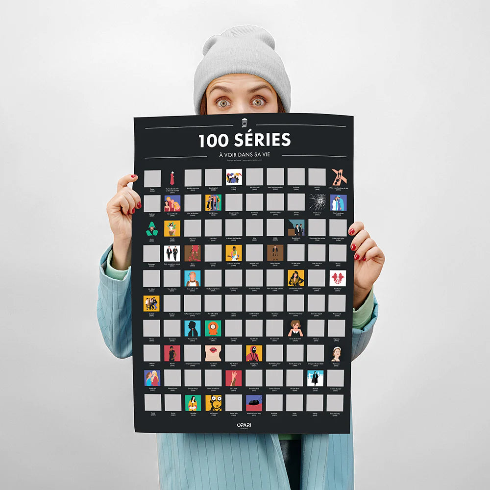 Poster à Gratter - 100 Séries à Voir dans sa Vie
