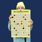 Poster à Gratter - 100 Albums Mythiques à Écouter dans sa Vie