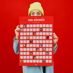 Poster à Gratter - 100 Animés Cultes à Voir dans sa Vie