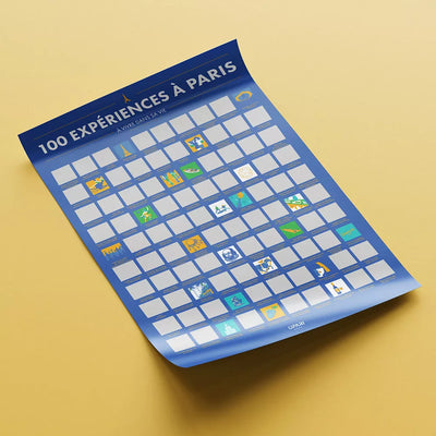 Poster à Gratter - 100 Expériences Incontournables à Vivre à Paris