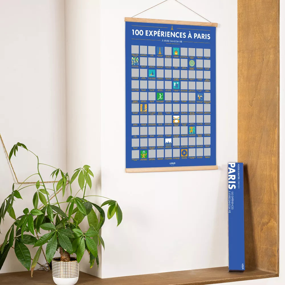 Poster à Gratter - 100 Expériences Incontournables à Vivre à Paris