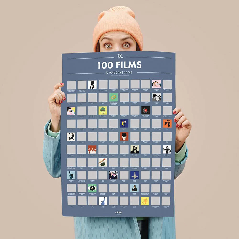 Poster à Gratter - 100 Films Cultes à Voir dans sa Vie