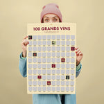 Poster à Gratter - 100 Grands Vins à Déguster dans sa Vie
