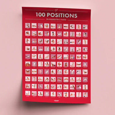 Poster à Gratter - 100 Positions du Kamasutra à Tester en Couple