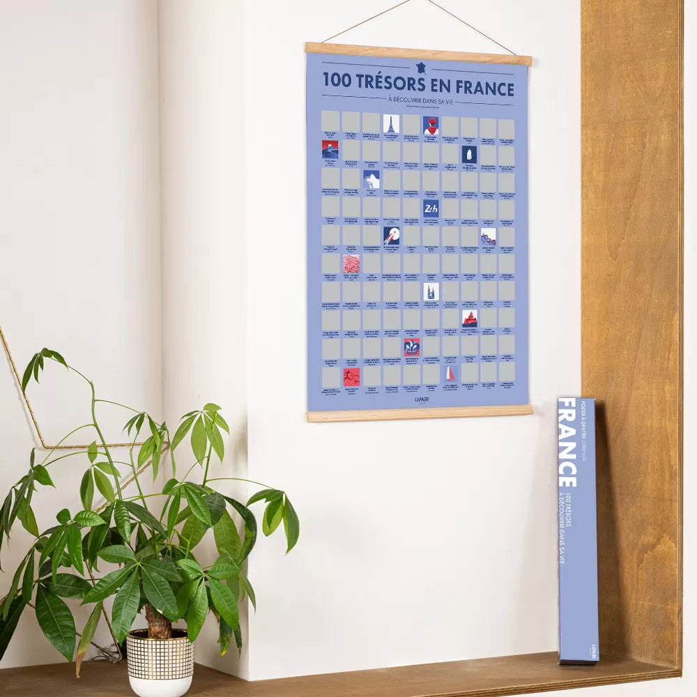 Poster à Gratter - 100 Trésors de France à Découvrir
