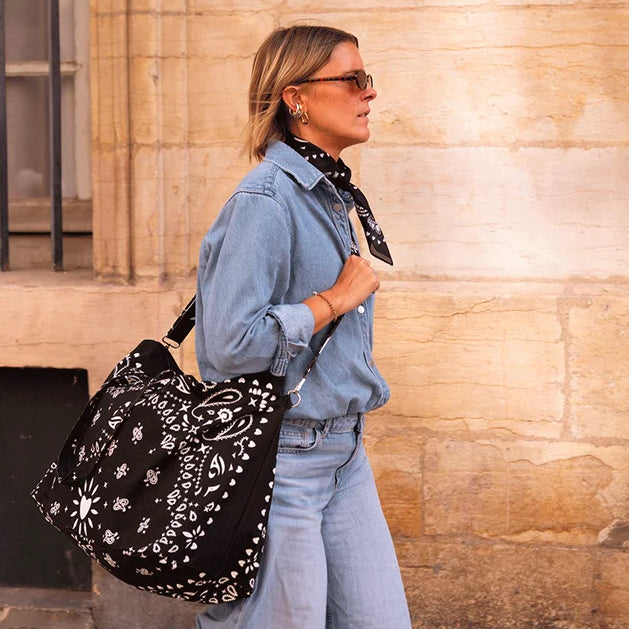 Sac week-end - Bandana noir