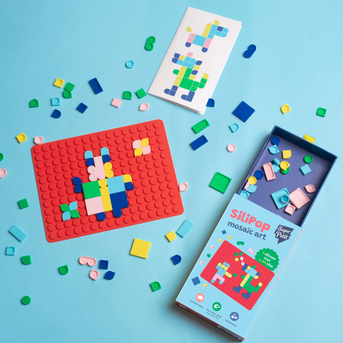 Silpop Rouge – Jeu créatif de mosaïques à clipser